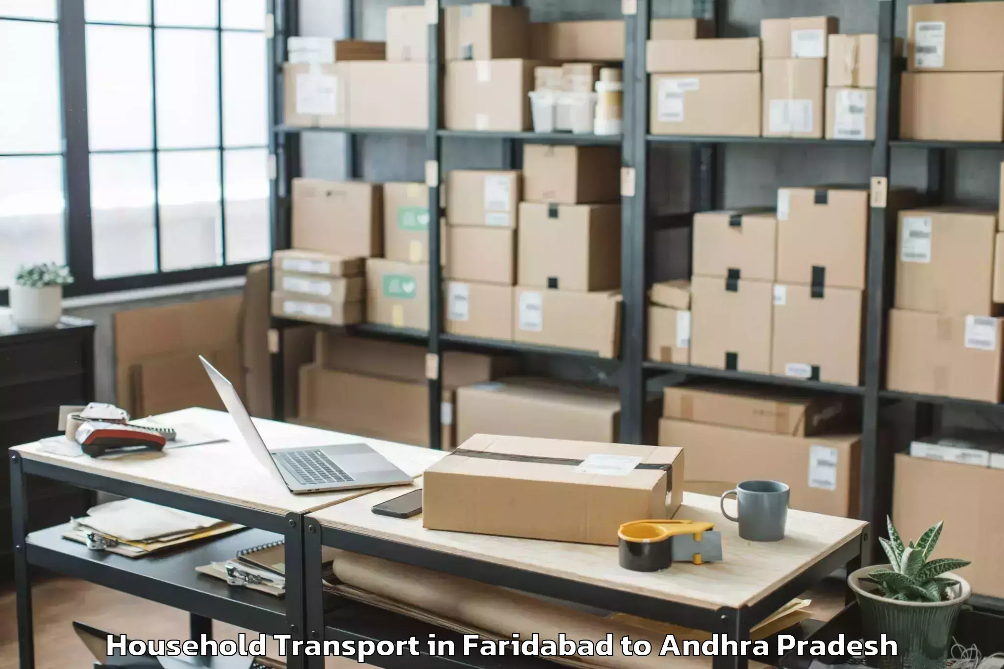 Book Faridabad to Karlapalem Household Transport